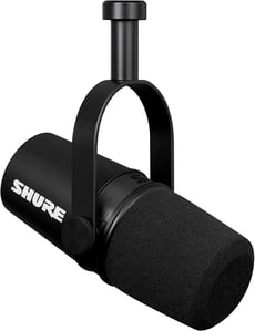 Shure MV7X  B-Stock - Microfone robusto, versátil e dinâmico, ideal para podcast e para gravação de voz, Voice isolation technology que reduz o ruído de fundo, Stand integrado, Proteção removível (pop-filter), Compatíve...