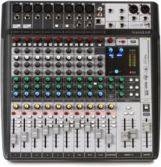 Soundcraft Signature 12MTK  - Interface USB de 12 canais (incl. Software Ableton Live 9 Lite), 8 Mono inputs, 2 Stereo input, 3 Band EQ with 1 band of swept mids, 2 Microphone channels with built-in dbx limiter (compressor), 3 ...