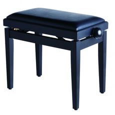 Soundsation Banco Preto Baço SBH-100P-SBK  - Banco de piano Preto Baço com acento em preto, regulável na altura., Atrativo simples e elegante., Assento: preto, Acabamento: preto baço, 