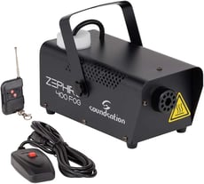 Soundsation Zephiro 400 FOG Smoke machine - Potência: 400W, Alcance: 1-2m, Tempo de aquecimento: cerca de 3 minutos, Capacidade do tanque: 0,25 L, Capacidade: 30m³/min, Fonte de alimentação: 220 V CA, 50 Hz, 