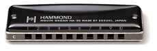 Suzuki Hammond HA-20E  - Pente plástico, Coberturas aço inoxidável polido, Palhetas brass soldadas eletricamente, Inclui estojo em plástico, Fabricada no Japão, 