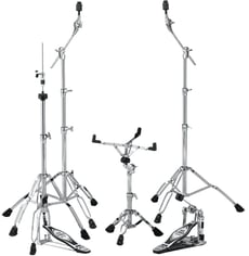 Tama HB5W Hardware Set  - 1x HP200P Iron Cobra poder único pedal, Suporte de Snare de 1x HS60W, Suporte de lança de prato 2x HC63BW, 1x suporte de chimbal HH205 Iron Cobra, 