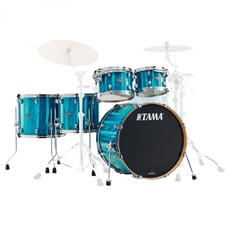 Tama  Starcl. Performer 5pcs -SKA - Série Starclassic Performer, Cascos para surdos e surdos: 6 mm / 4-ply birch + 2-ply maple, Concha para bumbo: 7 mm / 5 camadas de bétula + 2 camadas de maple, Combina o calor do bordo com a clarez...