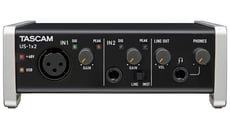 Tascam US-1x2  - Um pré-amplificador de microfone Ultra-HDDA de alta qualidade com ruído de entrada extremamente baixo (ON: -127 dBu), Gravação com taxa de amostragem de até 96 kHz com resolução de 24 bits, Suporta...