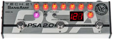 Tech 21  PSA 2.0 SansAmp  - Caminho de sinal totalmente analógico com programação digital: três presets que podem ser recuperados imediatamente por meio do pedal, Controles: Level, High, Low, Drive, Crunch, Punch, Buzz, Gain ...