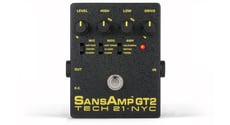 Tech 21  SansAmp GT2  B-Stock - Modos Tweed, British, California, Configurações Limpo, Hi-Gain, Hot Wired, Controle de Drive Adicional, Simulação de posição de Mic: Clássico, Centro, Fora do Eixo, Seção Active EQ, 