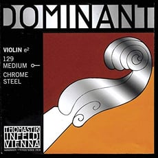 Thomastik Dominant 1/4 Violin Mi String, Chrome Steel  - Corda Mi avulso, Para violino 1/4, Em aço cromado, 129, Com ponta em bola, 