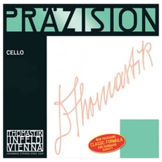 Thomastik Precision Cello Strings SET 1/4   - Popular para o seu característico Tom & flexível musicalidade., Altamente responsivo e duradouro., Apropriado para músicos versáteis que precisam de cadeias de confiança., Enrolamento de aço cromad...