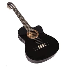 Valencia VC104CE BK  - Forma do corpo: Electrica/Acustica Classica com Cutaway, Tampo em Basswood, Fundo e laterais em Basswood, Braço em Nato, Escala em Ebonized Maple, Escala: 650mm (25.6), 