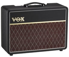 Vox  AC10C1 Custom  B-Stock - Potência: 10 W, Equipado com: 1x 10 altifalante Celestion VX10, Tubos: 2x 12AX7 pré-amplificador, 2x amplificador de potência EL84, 1 saída Jack, Controles: ganho, graves, agudos, reverb e volume, ...
