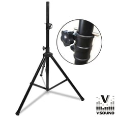 VSOUND VSTR1A 2m 35mm  - Suporte p/ coluna sem adaptador, Capacidade de carga: 30Kg, Diâmetro do tubo: Ø35mm, Altura ajustável: 113-200cm, 