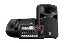 Yamaha STAGEPAS 400BT  - Conjunto completo PA Yamaha STAGEPAS 400BT, Saída de potência de 400 W (200 W + 200 W), Escala de frequência: 55 Hz - 20 kHz, - 10dB, Dispersão: 90 ° x 60 ° (H x V), Nível de pressão sonora: 125dB,...