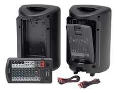 Yamaha STAGEPAS 600BT  - Conjunto completo PA Yamaha STAGEPAS 600BT, Saída de potência 680W (340W + 340W), Altifalantes de alta qualidade (LF: 10 woofer / HF: 1,4), Mesa destacável de 10 canais (4 linhas mono / line + 6 mo...