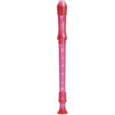 Yamaha YRS-20 GP  - Soprano Recorder, Com dedilhado alemão, Plástico ABS, Cor: rosa transparente, Saco (incluído), 