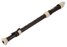Yamaha YRT-304-BII  - Dedilhado barroco, Corpo de 3 peças feito de plástico ABS, C/C# Tecla dupla, a' = 442 Hz, Cor: Castanho, Inclui saco, 