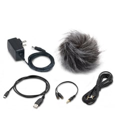 Zoom APH-4n Pro  - Deadcat (protecção de vento), Cabo splitter, Cabo atenuador, Cabo USB, Adaptador AC AD-14, 