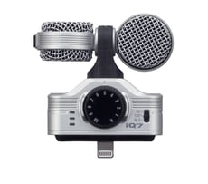 Zoom iQ7  B-Stock - Microfone para dispositivos iOS (iPhone ou iPad) com ligação Lightning, Microfone Condensador stereo, Para gravações MS (mid / side): 90 ° / 120 ° / m-s, Max. SPL: 120 dB, Ganho de entrada: +3 até ...