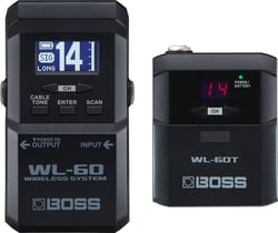 BOSS WL-60 Sistema Sem-fios para Pedalboards - BOSS WL-60 Sistema Sem-fios para Pedalboards GUITARRA e BAIXO, Constituído por 2 peças: 1 Receptor WL-60 + 1 Transmissor WL-60T, Kit SEM-FIOS em Formato Pedal Compacto para Pedalboards, Performance...