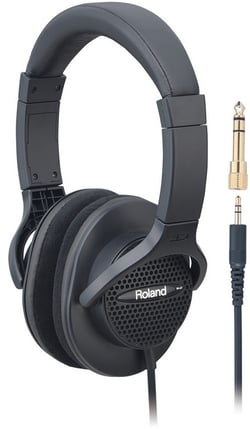 Roland RH-A7 <b>Prestige</b> Auscultadores Estúdio  - Roland RH-A7 Black Auscultadores Profissionais de Estúdio, Som de Alta Qualidade + Design Open-Air + Sensibilidade 97dB, Freq. Resposta 10 - 25.000 Hz + Impedância 34 Ohms + Drivers 40mm, Ideais pa...