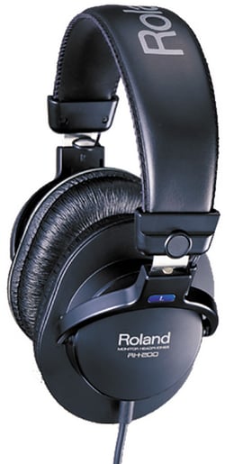 Roland RH-200 <b>Premium</b> Auscultadores Estúdio - Roland RH-200 Auscultadores Profissionais de Estúdio, Som de Alta Qualidade + Design Closed-back + Sensibilidade 100dB, Freq. Resposta 20 - 20.000 Hz + Impedância 65 Ohms + Drivers 40mm, Auscultado...