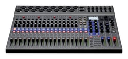 Zoom LiveTrak L-20  - 20 canais (16 mono mais 2 stereo) com ligação XLR ou Jack 6.3mm, Gravação simultânea de 22 pistas/reprodução de 20 pistas, Interface de áudio USB de 22 pistas independentes/4 saídas, Grava áudio de...