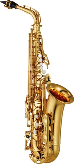 Yamaha YAS-280  - Saxofone alto Yamaha YAS280 Dourado, Yamaha YAS280 com Novo recetor de tudel (tipo 415), Chave de Fá# agudo, Apoio de polegar regulável, Boquilha 4C, Desenhados tendo em mente os jovens principiant...