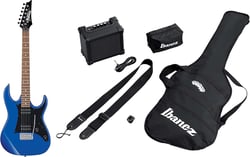 Ibanez IJRX20-BL Jumpstart Set  - Set de Guitarra eletrica, Corpo: Poplar, Braço: Maple, Perfil do braço: GRG, Raio do braço: 305mm, Escala: Jatoba, 