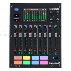 BOSS <b>GCS-8 Gigcaster8</b> Mixer Recorder Visor Táctil a Cores - BOSS GCS-8 Gigcaster8 Mixer Digital + Gravador + FX + Sampler, Mixer digital 8-Canais com várias ferramentas de modelação som, Interface USB para músicos, ensino, podcasters e criadores conteúdos, ...