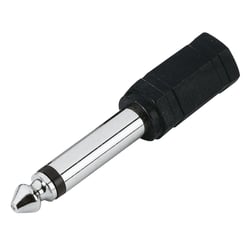 Adam hall Connectors 7542  - Adaptador mini Jack para Jack, 3.5mm jack fêmea, 6.3mm jack macho, Mono, 