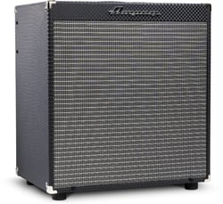 Ampeg  RB-115  - 200 watts a 4 ohms, 1 alto-falante Eminence personalizado de 15 , volume, pré-amplificador de 3 bandas EQ e interruptores Ultra Hi e Ultra Lo, overdrive SGT com grão e nível (Tecnologia Super Grit)...