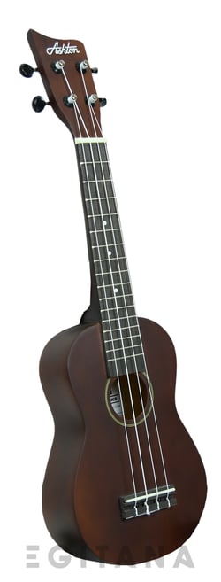 Ashton UKE110 MH - Mahogany  - Tipo: Soprano, Tampo: Tilia, Fundo/Ilhargas: Tilia, Escala: Rosewood, Inclui saco com cor a condizer, Acabamentos: RD (Red), BL (Blue), BK (Black), PK (Pink), MH (Mahogany), 