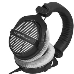 Beyerdynamic DT-990 Pro  - Auscultadores de estúdio para mistura e masterização (abertos), Tipo de transdutor: dinâmico, Princípio de funcionamento: aberto, Resposta de frequência nominal: 5 - 35.000 Hz, Impedância nominal: ...