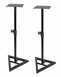 Boston BS-050-BK  - O Boston BS-050-BK é um tripé resistente e sólido para monitores de estúdio., Inclui dois suportes, É ajustável em 5 posições de altura: 83, 91, 99, 107 e 115 cm., O platô onde ficam seus monitores...