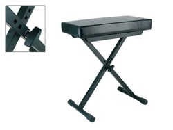 Boston OB-80  - Banco para teclado, modelo X, preto, assento em couro (51x25 cm.), O Boston OB-80 é um banco de teclado que, devido ao seu estofamento grosso no assento, oferece o conforto que um tecladista precis...