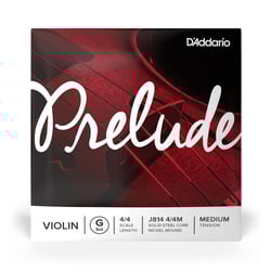 Daddario  Corda Violino J814 4/4 M Sol - DADDARIO J814 4/4M, G String, Medium, As cordas Prelude são a escolha preferida do educador para as cordas dos alunos devido à sua mistura única de tom quente, durabilidade, e valor. As cordas Prel...