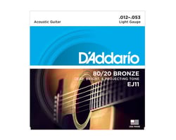 D´Addario Jogo Cordas 012 Guitarra Acústica EJ11 012-053 - 