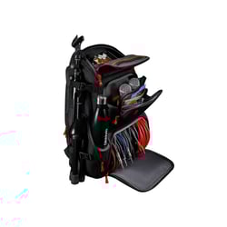 D´Addario  PW-BLGTP-01 BACKLINE BACKPACK  - Design durável e resistente à água, Sistema modular de arquivamento de cabos, Compartimentos pequenos e grandes de acessórios, Armazenamento de microfone, Armazenamento lateral do suporte de microf...