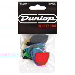 Dunlop Variety Pack PVP102 (Pack 12)  - Dunlop Variety Pack PVP102, 12 das Palhetas mais populares de Dunlop, Médio/pesado calibre, Maneira ideal de amostra de palhetas, Palhetas são texturas diferentes e cada um oferece uma sensação e s...