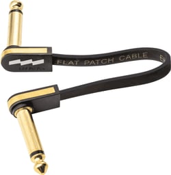 EBS  PG-10 Flat Patch Cable Gold  - Flat Patch Cable, Comprimento: 10 cm, Ainda mais compacto do que o cabo de remendo plano EBS PCF padrão, Caixa de contato feita de fundição de zinco folheado a ouro de 24 quilates, Contatos banhado...