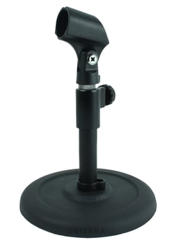 SOS Suporte Microfone de Mesa  - Suporte de Microfone de Mesa, Base em Metal, Inclui Cachimbo, Altura mínima: 21 cm, Altura máxima: 26 cm, Peso: 1.5 kilos, 