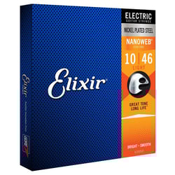 Elixir Jogo de Cordas 010 Guitarra Elétrica Nanoweb 010-046 - 