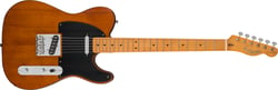 Fender SQ 40th Anni. Vintage Edition Maple Fingerboard Black Anodized Pickguard Satin Mocha - Hardware cromado envelhecido., Escudo em alumínio anodizado., Corpo e pescoço acetinados., Ponte de cordas através do corpo de 3 selas de estilo vintage., Máquinas de afinação de estilo vintage., M...