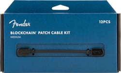Fender  Blockchain Patch Cable Kit Black Medium - Comprimento: MD médio, Quantidade: 12, 