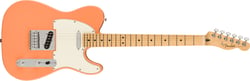 Fender   Limited Edition Player Maple Fingerboard Pacific Peach - Material do Corpo: Amieiro, Acabamento do Corpo: Poliéster Brilhante, Braço: Maple, Modern C, Acabamento do pescoço: acabamento na parte de trás do pescoço com face de cabeçote de uretano brilhante...