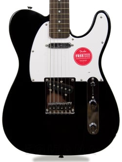 Fender Squier Bullet Telecaster LRL Black  - Corpo em poplar (alamo), Braço em maple (acer), Escala em Indian Laurel, Perfil do braço: C, Raio: 241 mm (9.5), Escala: 648 mm, 
