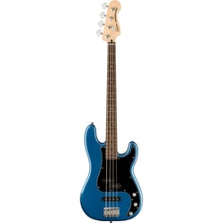 Fender Squier Affinity Series Precision Bass PJ Laurel Fingerboard Lake Placid Blue - Baixo eléctrico de 4 cordas da série Squier Affinity., Acabamento High Gloss Lake Placid Blue, Construção aparafusada com 34 de comprimento de escala (864 mm), corpo de álamo, Pescoço de bordo apar...