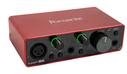 Focusrite Scarlett Solo 3rd Gen  - Interface Áudio USB Focusrite Scarlett Solo 3rd Gen de 2 entradas / 2 saídas, Tudo o que precisa para capturar gravações vocais e de instrumentos em estúdio, Apresentando os melhores ainda pré-ampl...