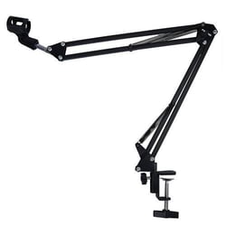 Fzone   NB-35  - Suporte para fixar em mesa . Ajustável para posicionamento do microfone., Se precisar de melhorar a pressão do suporte do braço de suspensão, pode bloquear o sistema de posicionamento de tracção pa...