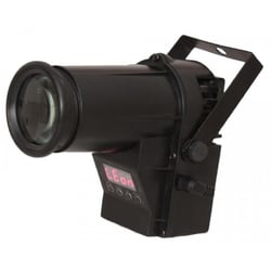 Ibiza LEDSPOT10W  - Projector de Luz com LED RGBW 10W SPOT DMX MIC, Projector de luz SPOT LIGHT em ABS Preto, Equipado c/ 1 LED RGBW 10W alta potência, Visor c/ tempo decorrido, focagem manual, Operação: Auto, Som, DM...