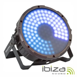 Ibiza   Projector PAR C/ 175 LEDS RGB DMX - Projector c/ LEDs RGBW e efeitos de controlo, Número de LEDs: 175 LEDs, 175 LEDS RGB, 16 efeitos, Automático, MASTER-SLAVE, 28 canais DMX, Tensão funcionamento: 110-240V~50/60Hz, Dimensões: 185x185...